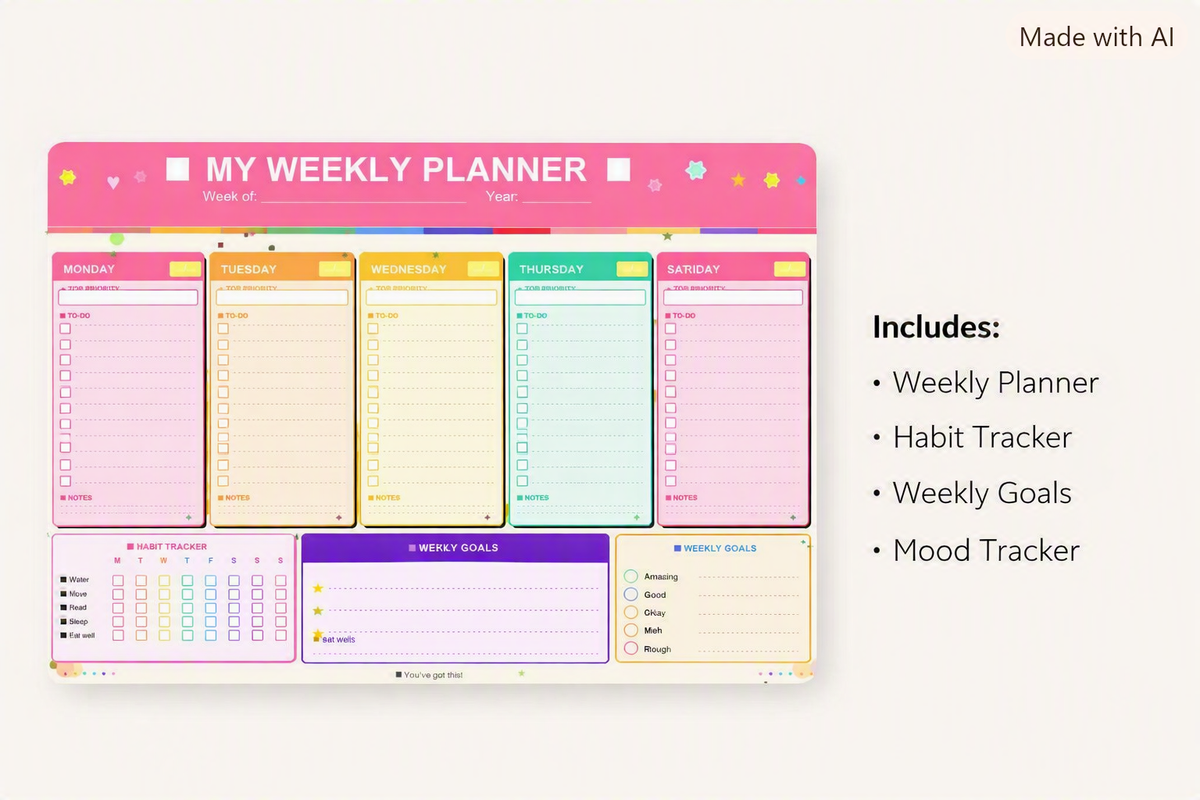 Weekly Planner Template